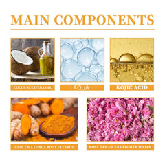 HOYGI turmeric face wash with brush focuses on pore cleansing for smoother skin.
