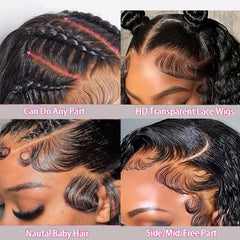Hoyrhra deep wave wig natural-hairline with adjustable-fit for all-day comfort.