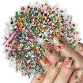 HPYFOI Christmas nail stickers Santa Claus for quick festive manicures at home
