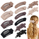 HQ-SITE French square flat clip in matte neutral securely holds hair with minimalist style.