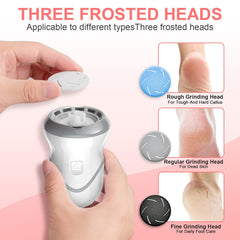 HQISTAR foot file with vacuum system captures dust during exfoliation