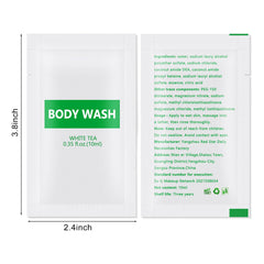 HQSLsund white tea scent mini shower gel ideal for vacation rentals and inns.