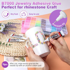 HRLbrc B7000 glue tubes provide strong, clear-drying adhesion for durable designs.
