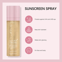 HRTTUO SPF setting spray packaging close-up for easy daily use