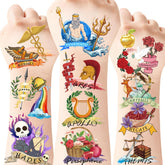 Htabiol Greek Gods tattoo set with 72 designs for immersive party favors