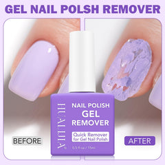HUALIJIA Gel Nail Remover safety-formula minimizes irritation and odors.
