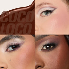 Huda Blush Filter Coco Loco applicator delivering precise, blendable pigment for easy layering.