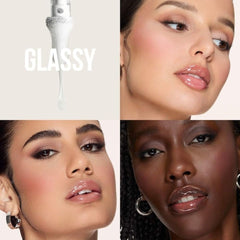 Huda Faux Filler Extra Shine Lip Gloss Glassy back label notes size and shade