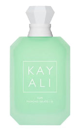 Huda Kayali Yum Pistachio Gelato bottle ready to wear for a gourmand everyday scent
