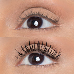 Huda Legit Lashes Mascara dual-ended packaging enables versatile day-to-night looks.