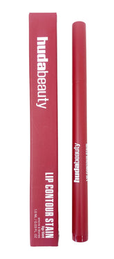 Huda Lip Contour Stain Cinnamon brick brown bottle provides long-lasting, transfer-proof color