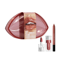 Huda Faux Filler Lip Gloss bottle close-up with high shine finish.