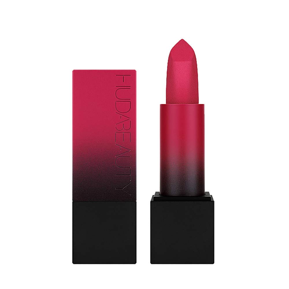 Huda Power Bullet Matte Lipstick Honeymoon close-up swatch showing rich pigment.