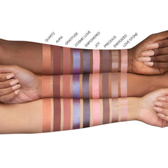 Huda Rose Quartz open layout reveals 18 shade options for versatile looks