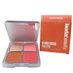 Huda Beauty Toasty Peach palette compact for on the go blush blending