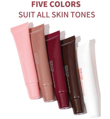 HUDABABY Mirror Lip Glaze Rose adds color with lightweight, comfortable plumping.