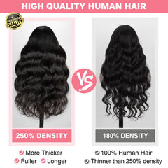 Hugsun virgin human hair body wave wig, 30 inch, ready to bleach or dye.