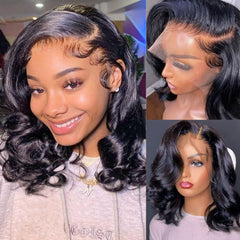 HUIWANYAN Hihmarm body wave bob wig front view for natural fullness