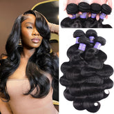 Hullran 12A Brazilian virgin body wave 14inch bundles for natural fullness
