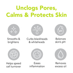 Humane Clarifying Toner dispense bottle demonstrates easy application for pores and oil control