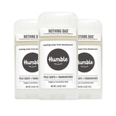 Humble Brands aluminum-free deodorant 3-pack front view for everyday odor control.