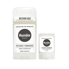 Humble Brands aluminum-free deodorant full-pack front shows packaging for travel and home with reliable odor control