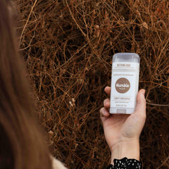 Humble Brands aluminum-free deodorant with non-GMO corn starch.