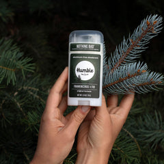 HUMBLE Simple and True Original Formula deodorant with baking soda neutralizes odors effectively.