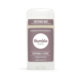 HUMBLE BRANDS Patchouli Copal Frankincense deodorant front view for daily use.