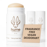 Hume Supernatural aluminum-free deodorant bottle offering aluminum-free odor protection for daily wear.