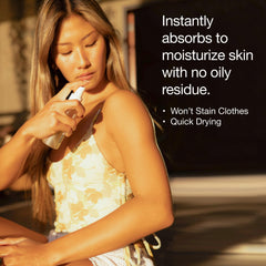 HUME SUPERNATURAL oil mist on skin after shower for soft, smooth finish.
