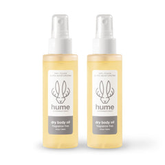 HUME SUPERNATURAL dry body oil spray bottle delivering fragrance-free hydration