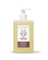 Hume Supernatural Santal Sun bottle with pump, luxurious lather for daily cleansing and hydration.