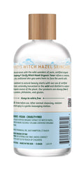 Humphreys Witch Hazel Toner close-up bottle shows organic formula for gentle hydration.