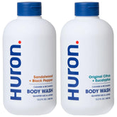 Huron Citrus Eucalyptus bottle shows refreshing scent for energized mornings.