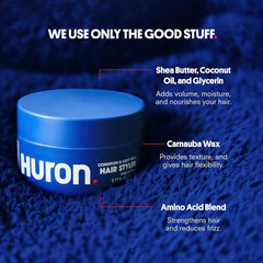 Huron Clean Citrus Woods packaging front emphasizes vegan formula and premium feel.