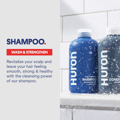 Huron Hair Duo wheat protein and biotin for elasticity.