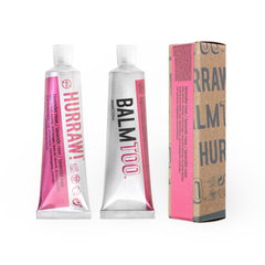 Hurraw! Balmtoo Lavender Rose texture close-up, ultra-moisturizing for all-over skin use.