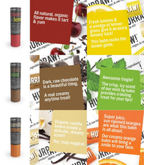 Hurraw Chocolate Mint lip balm cardboard tube with refreshing moisture