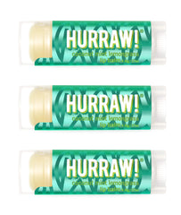 Hurraw coconut mint lemongrass pitta packaging shows eco-friendly 3-pack design