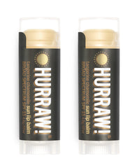 Hurraw! Sun Lip Balm Tangerine-Chamomile tube front provides creamy, long-lasting lip protection.