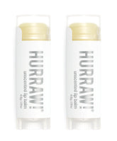 Hurraw! unscented lip balm 2-pack tubes for daily lip hydration.