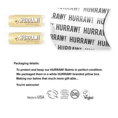 Hurraw! Vanilla Bean packaging box shown for convenient gifting.