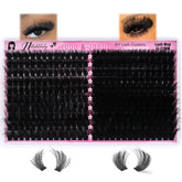 Hushlibaby lash clusters 12-22mm volume for dramatic at-home looks.