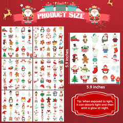 Huskein 150-designs Christmas tattoos showcasing diverse designs for decoration