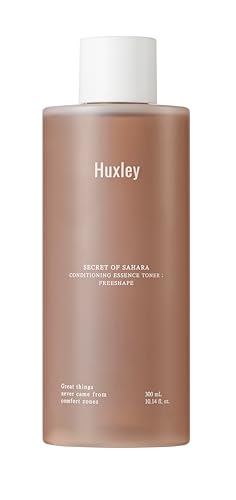Huxley Conditioning Essence Toner bottle with cactus oil for hydrating and calming skin.