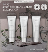 Huxley hand cream collection tubes for quick-absorbing moisture.