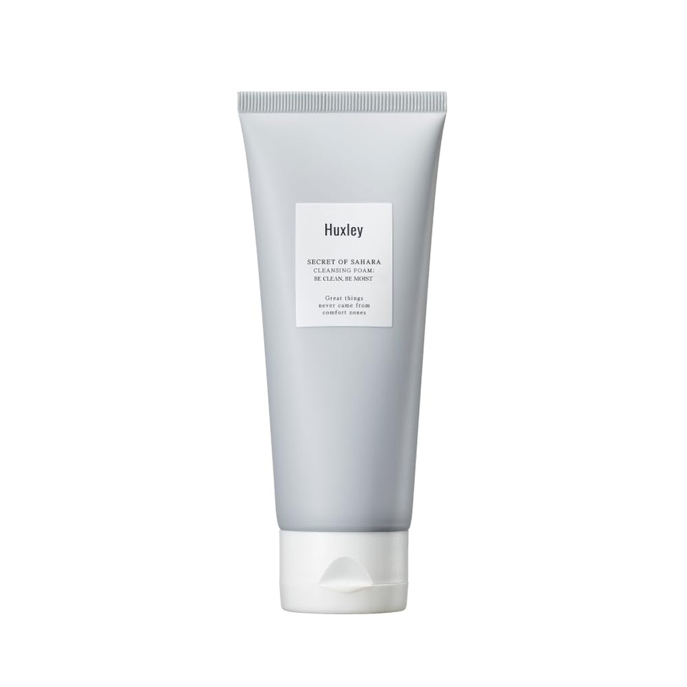 Huxley Secret of Sahara cleansing foam creates rich foam for gentle daily cleansing