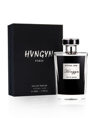 Hvngyn Aqua di Gio-inspired bottle front, premium men's fragrance design.