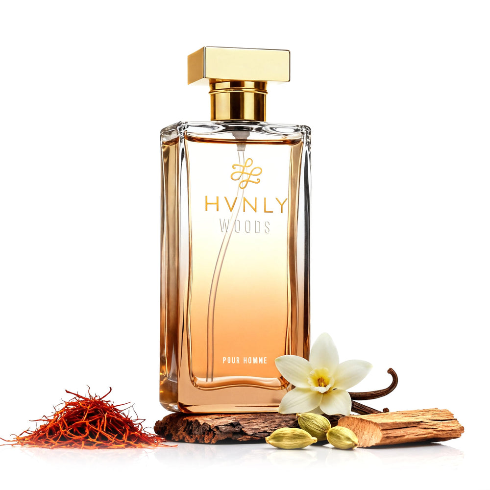 HVNLY Woods EDP bottle displays refined masculine elegance for daily wear